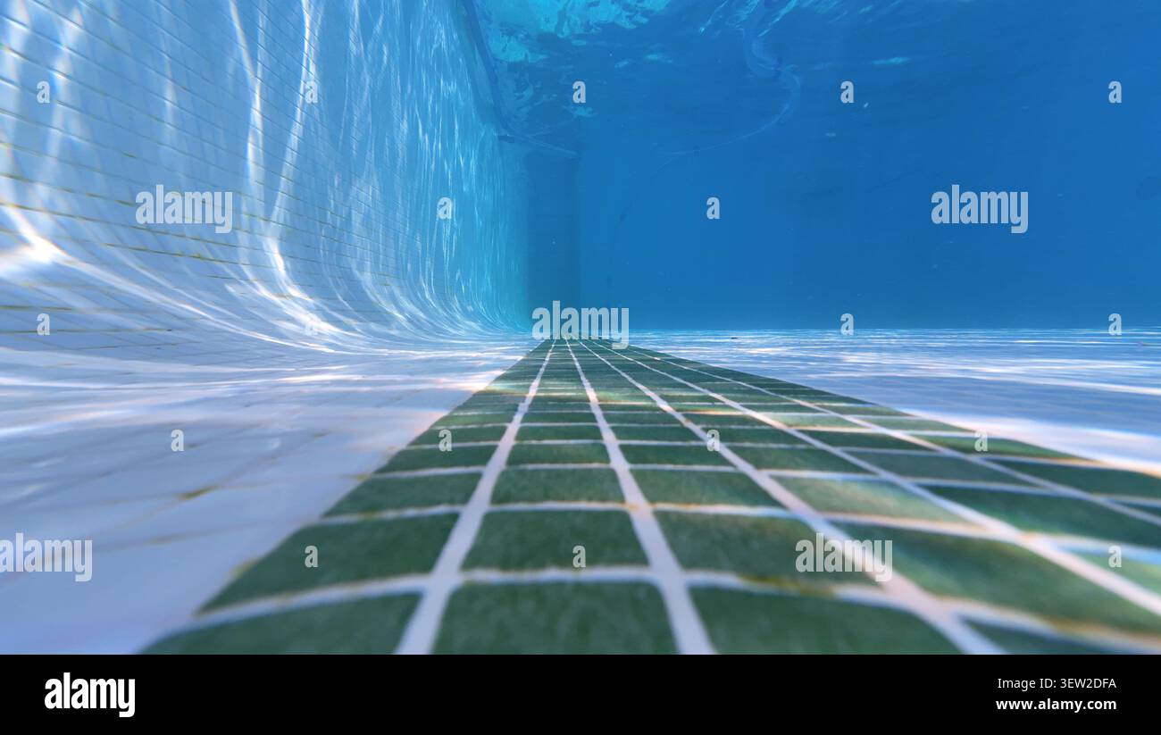 Underwater View Of Empty Swimming Pool Stock Photo
