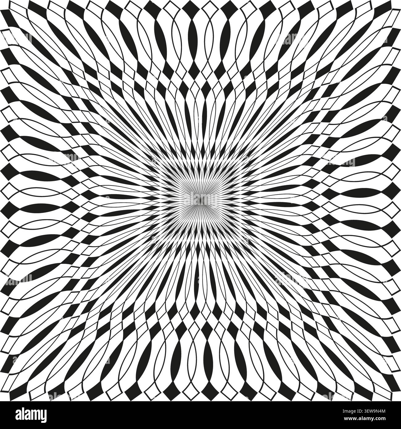 Geometric grid forms pack features black vector perspective line shapes. Minimal collection visualizes abstract illusion. eps 10 Stock Vector
