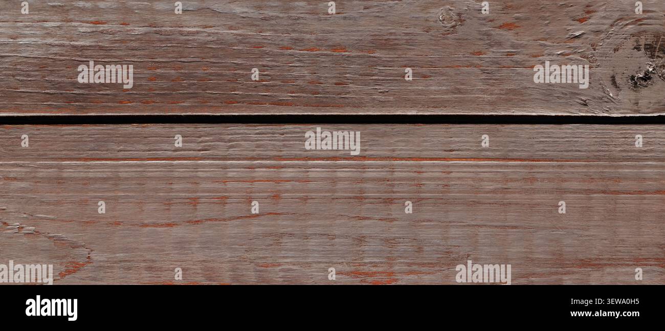 Weathered gray brown wood planks texture with horizontal grain and rustic barn surface Stock Photo