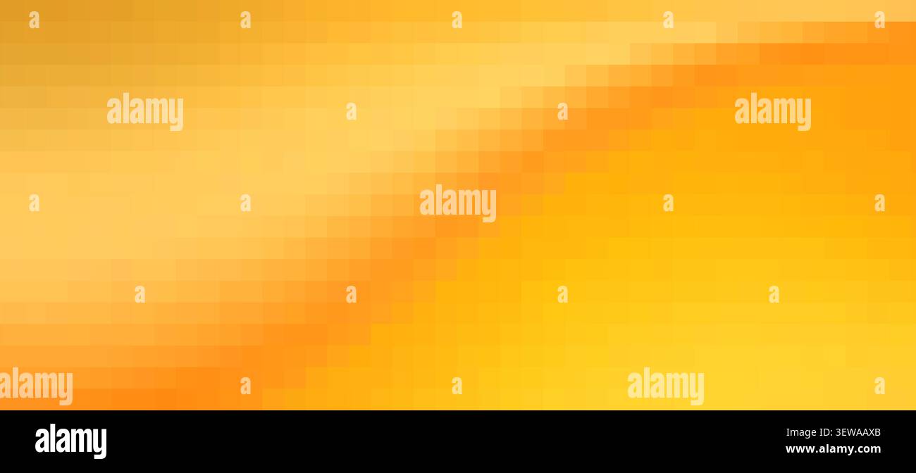 Gradient abstract background displaying orange and yellow pixels creating modern texture Stock Photo