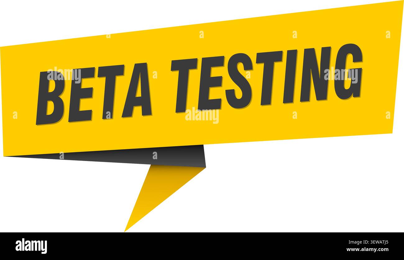 beta testing speech bubble, label, sticker, sign template. beta testing banner Stock Vector
