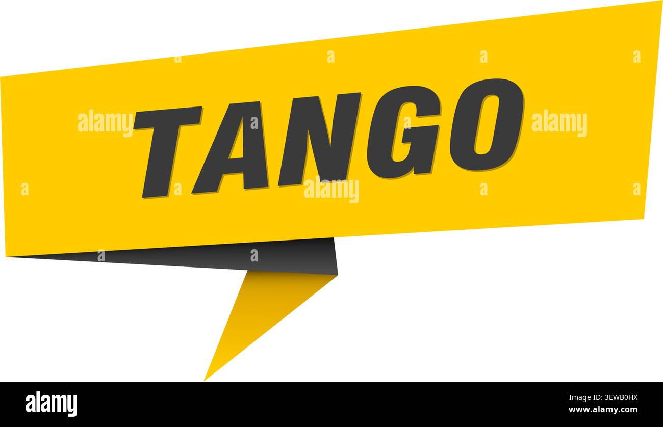 tango speech bubble, label, sticker, sign template. tango banner Stock Vector