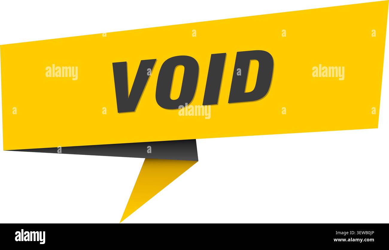 void speech bubble, label, sticker, sign template. void banner Stock Vector