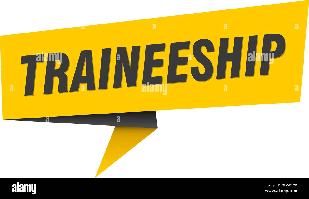 traineeship speech bubble, label, sticker, sign template. traineeship banner Stock Vector