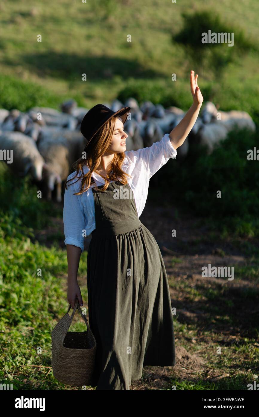 Shepherdess holding hi-res stock photography and images - Alamy