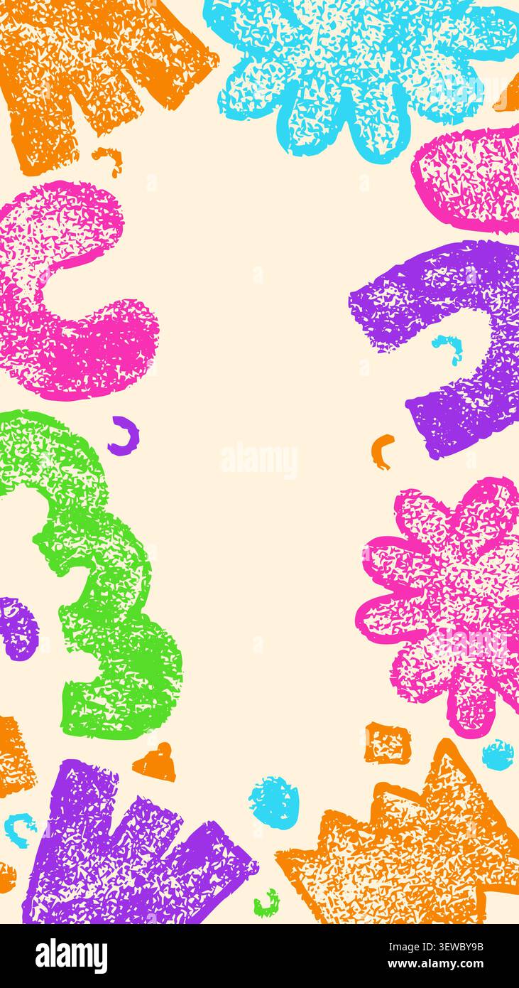 Chalk vertical light frame border elements with grunge texture. Stock Vector