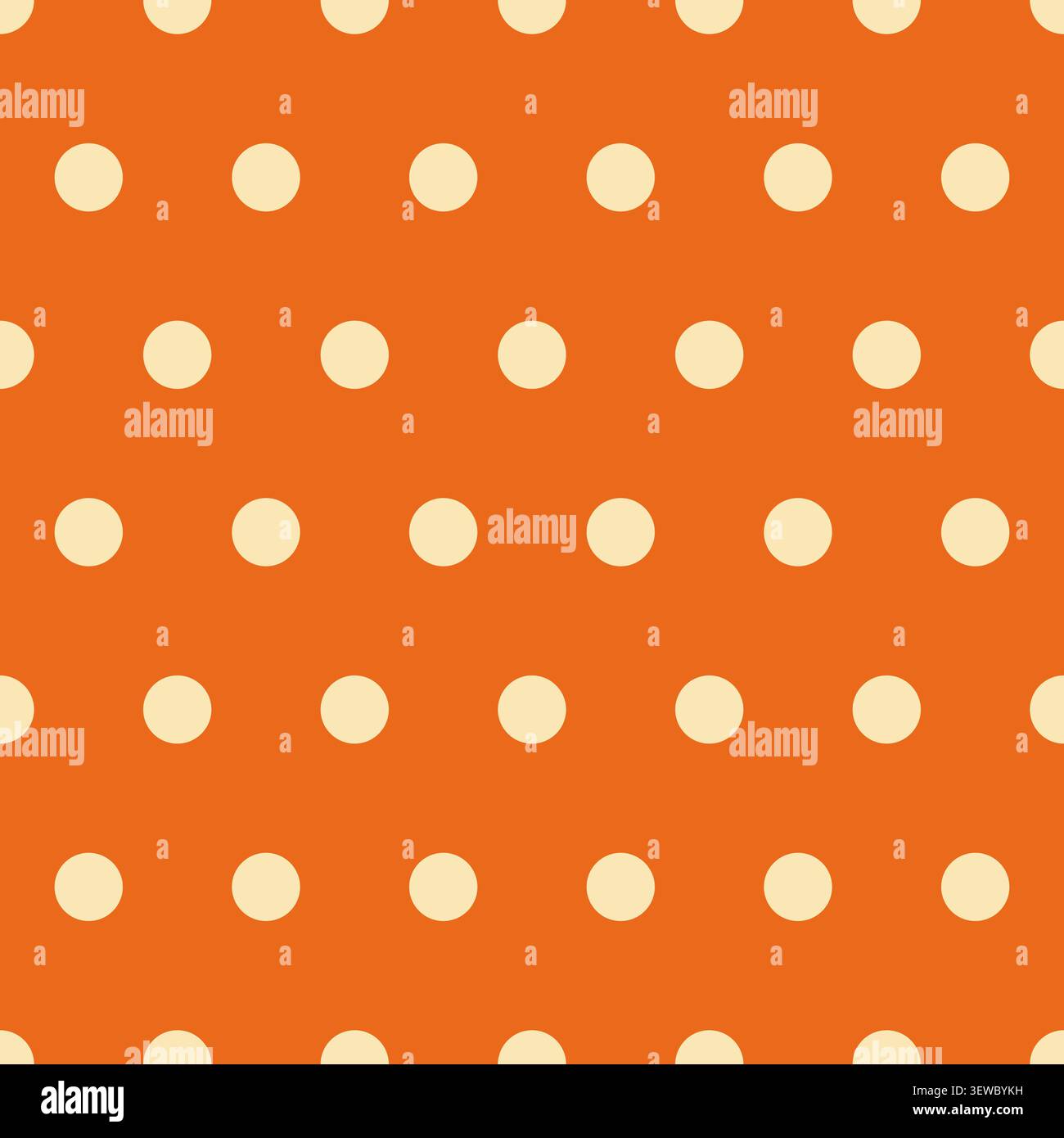Orange Polka Dot Symmetrical Seamless Pattern Stock Vector