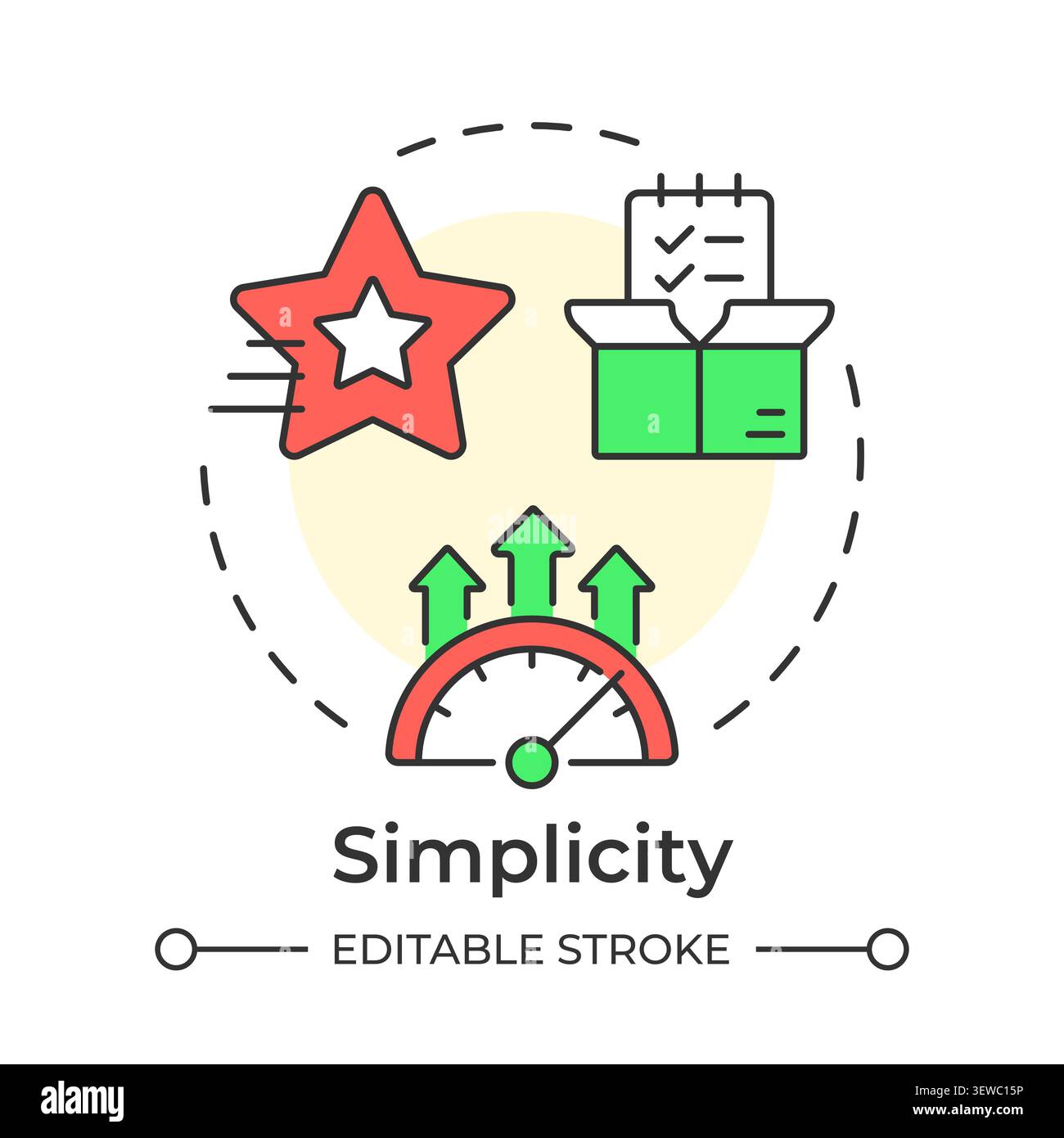 Simplicity multi color concept icon Stock Vector