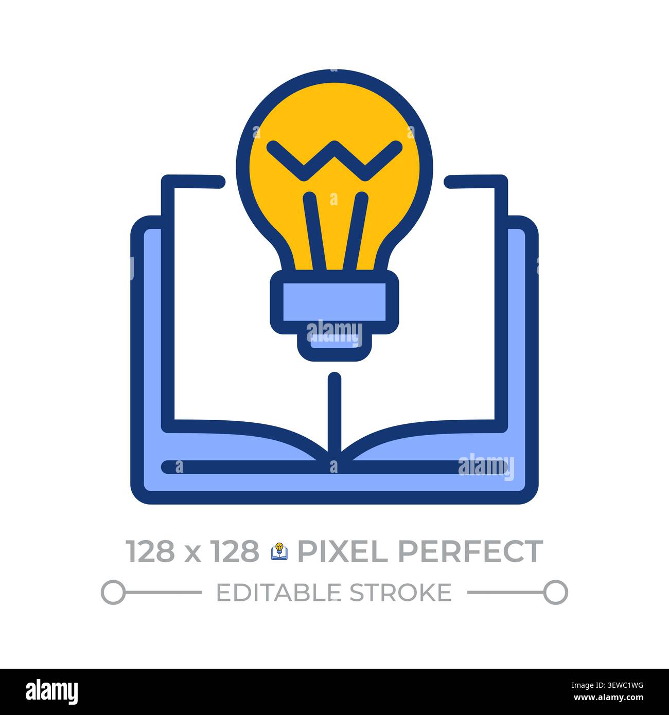 Knowledge pixel perfect line color icon Stock Vector