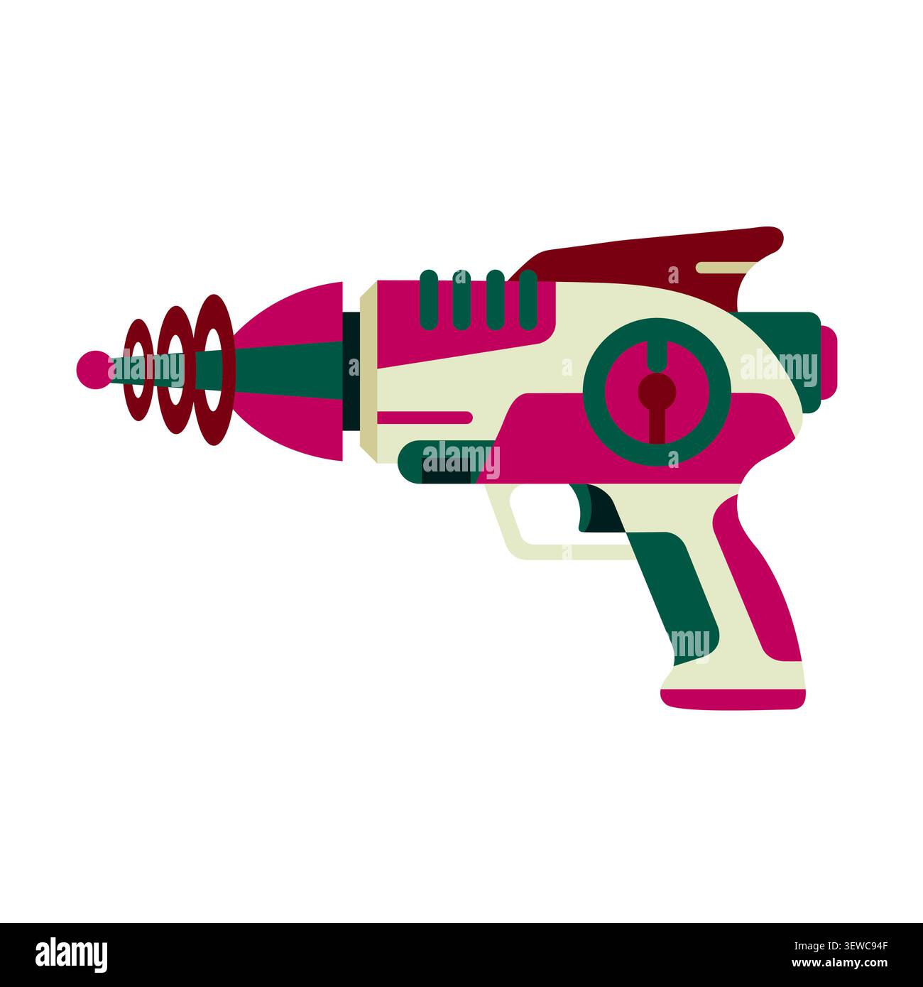 Retro sci-fi ray gun illustration Stock Vector