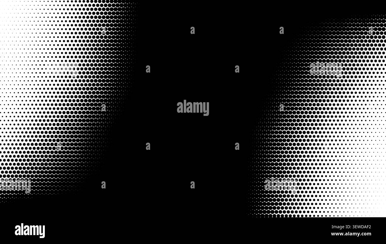 Abstract monochrome pattern featuring fading halftone dots on a dark background Stock Vector