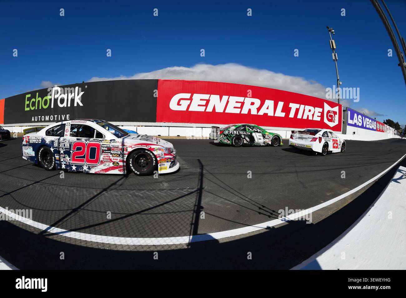 SONOMA, CA JUNE 26: Sam Corry (#25 Bruce Toyota) leads the field under ...