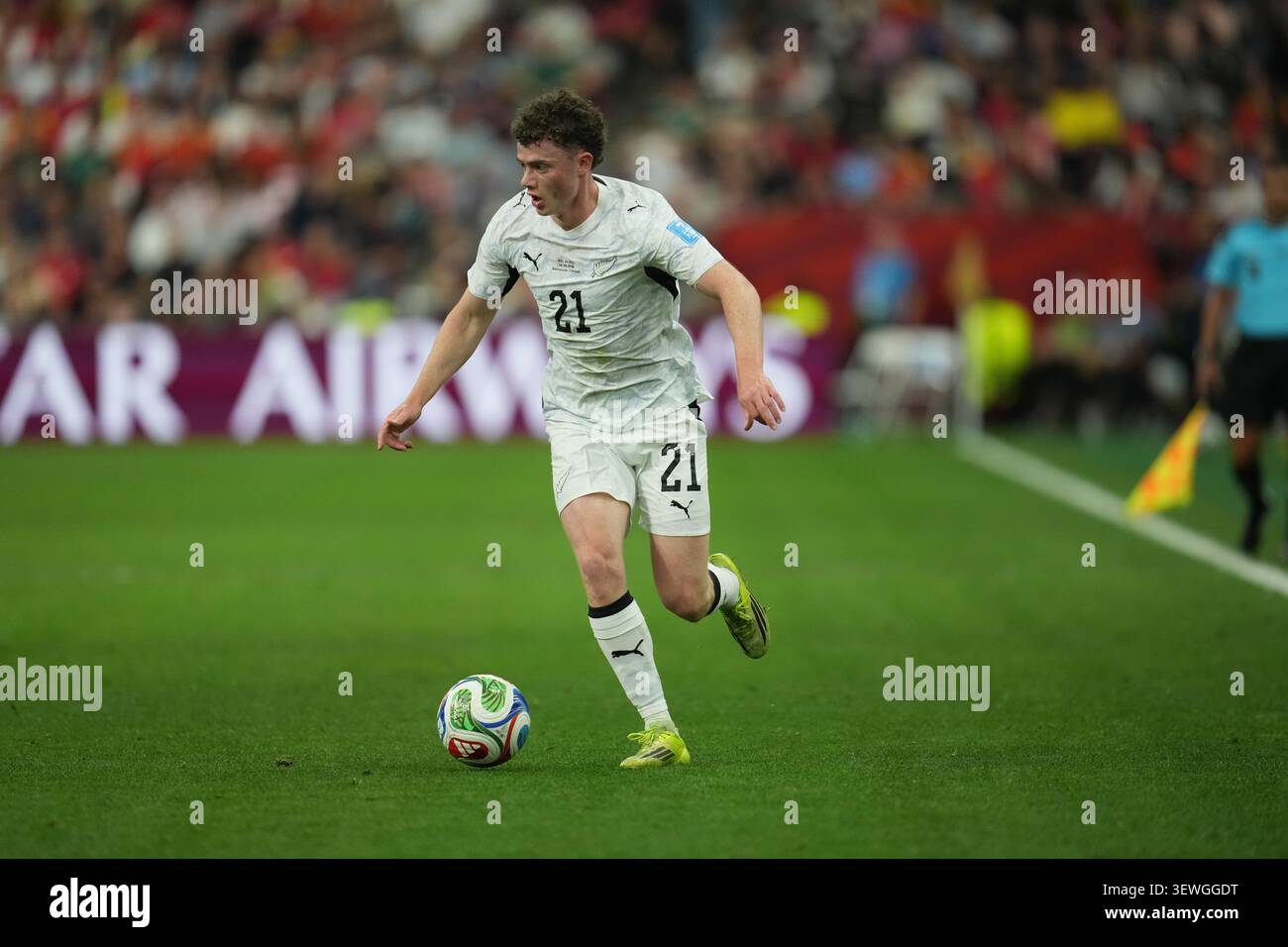 Jesse Randel New Zealand's Jesse Randall (21) controls the ball during the World Cup ...