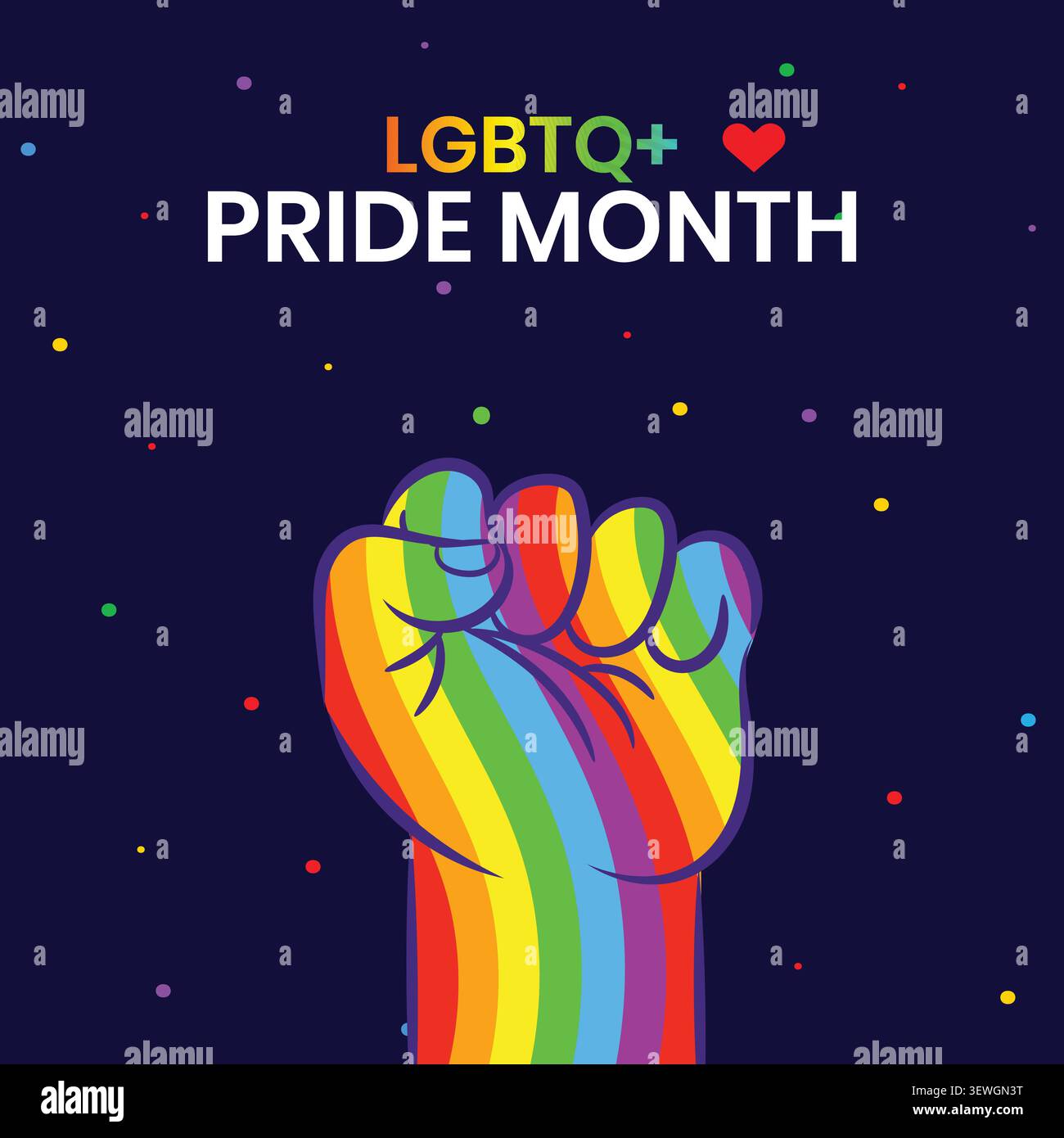Pride Month 2026 Modern Abstract Background, Creative Vector Illustration Stock Vector