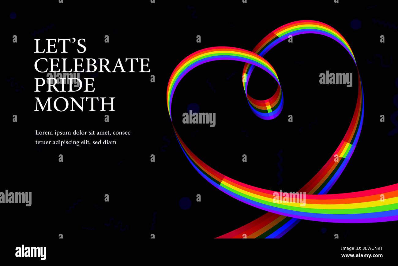 Pride Month 2026 Modern Abstract Background, Creative Vector Illustration Stock Vector