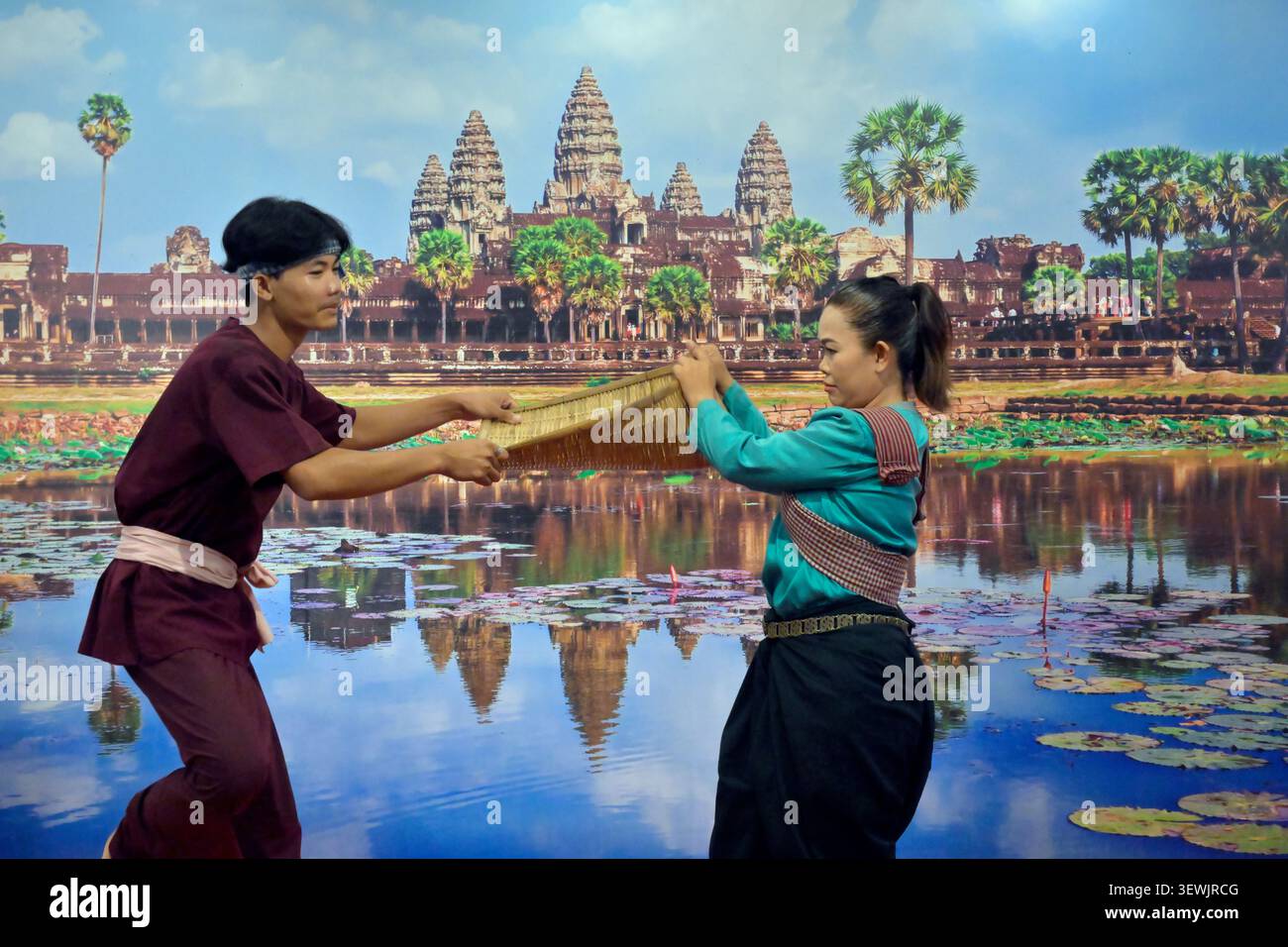 A traditional Khmer dance performance in Cambodia. Stock Photo