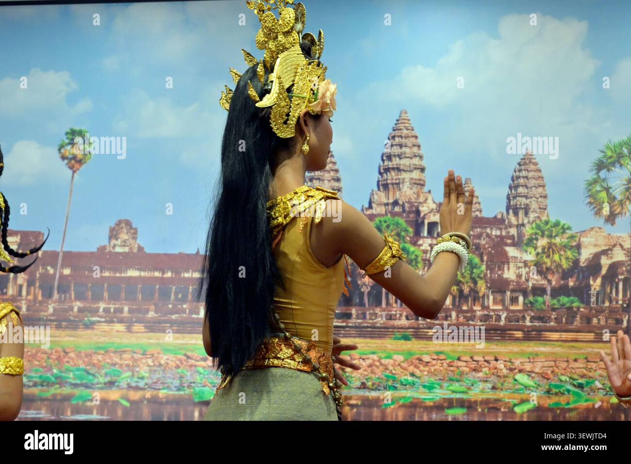 Traditional Hindu dancing performed by an apsara. Stock Photo