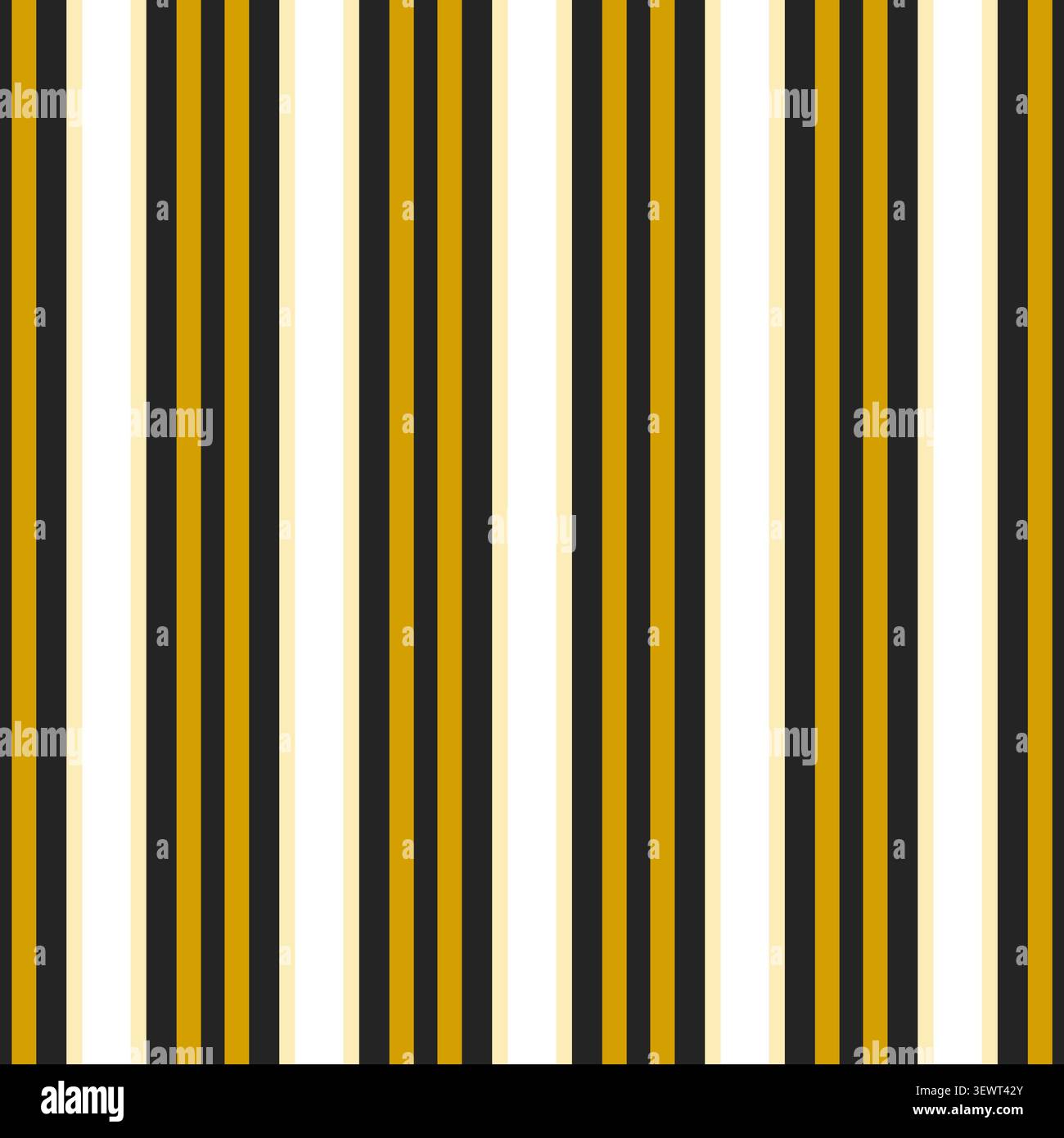 Black and Gold Stripes Seamless Pattern Design Stock Vector