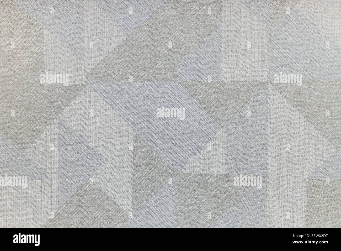 Light gray geometric textile fabric texture background Stock Photo