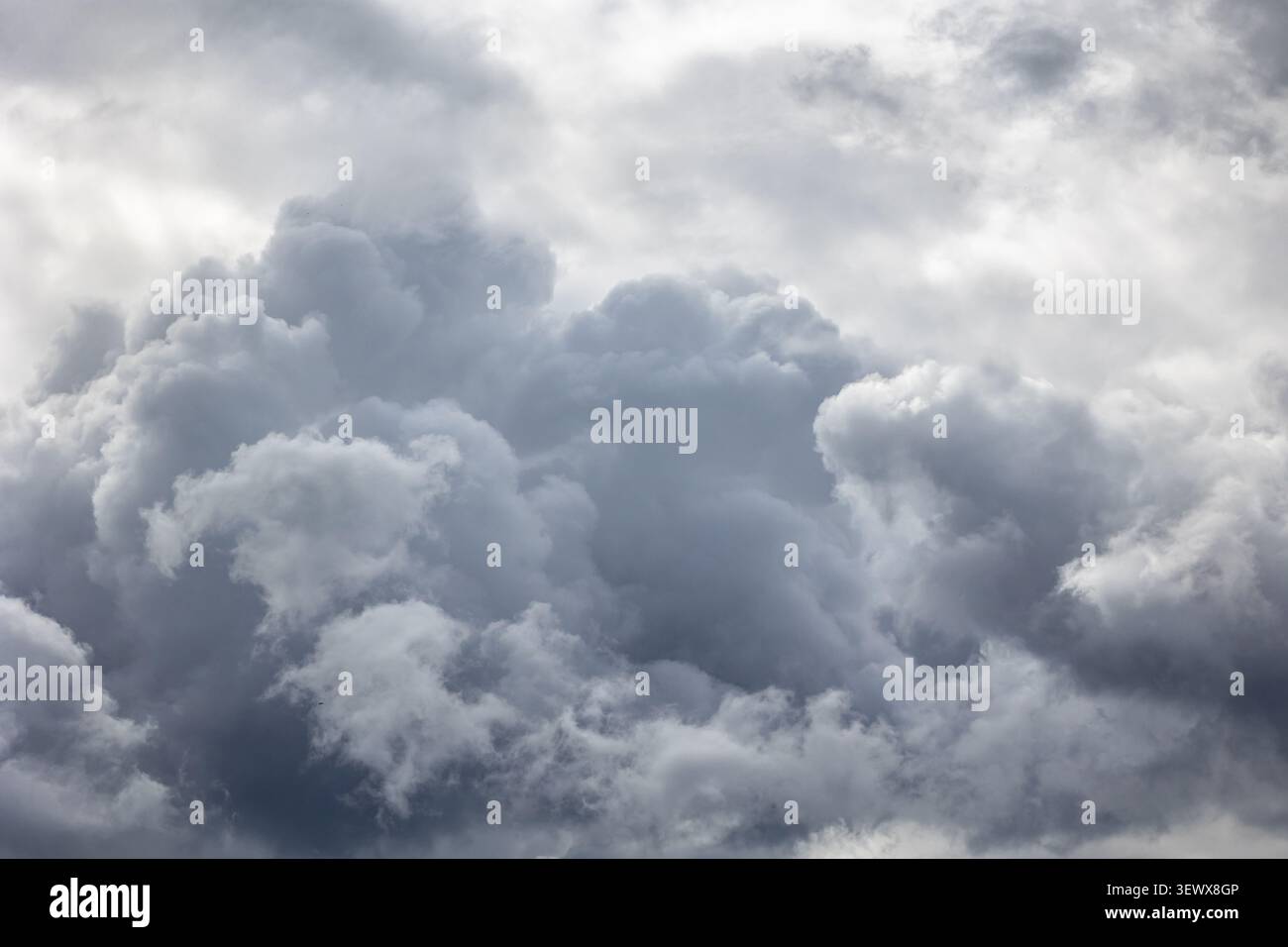 storm clouds. Dramatic dark gray sky background image. Stock Photo