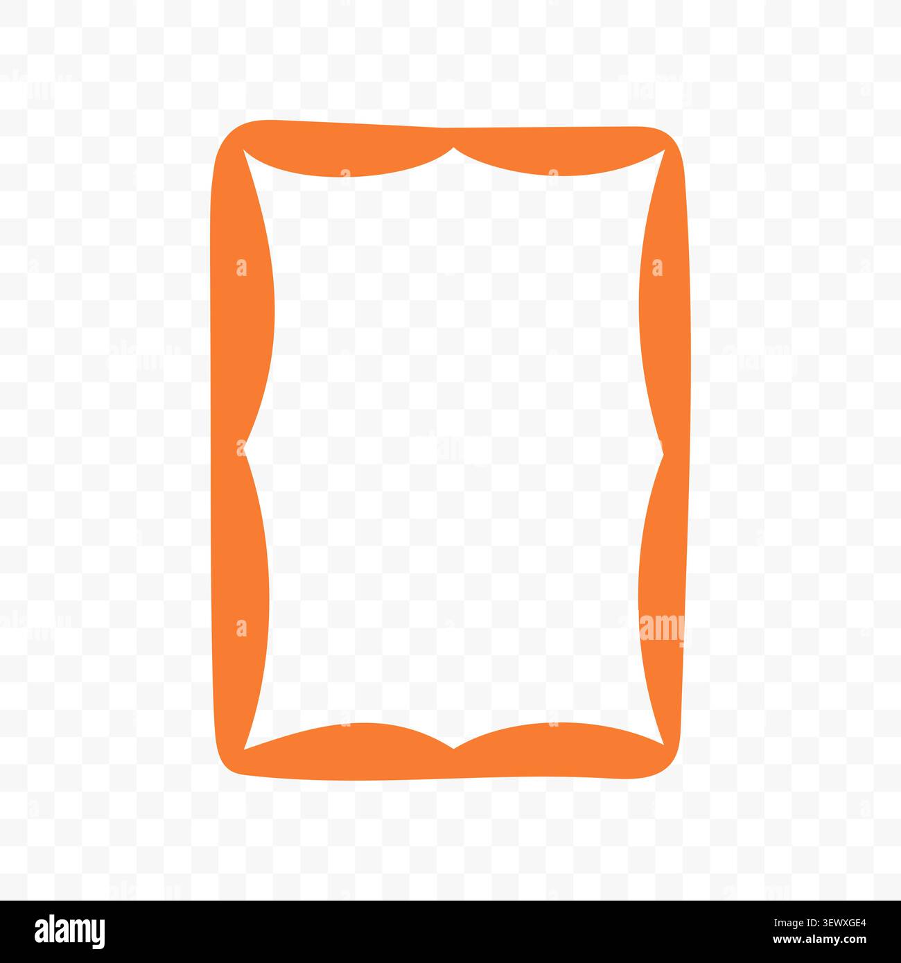 Playful Hand Drawn Frame Border Stock Vector