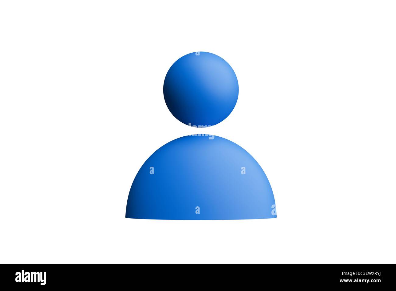 Minimalist blue user account silhouette hi-res stock photography and ...