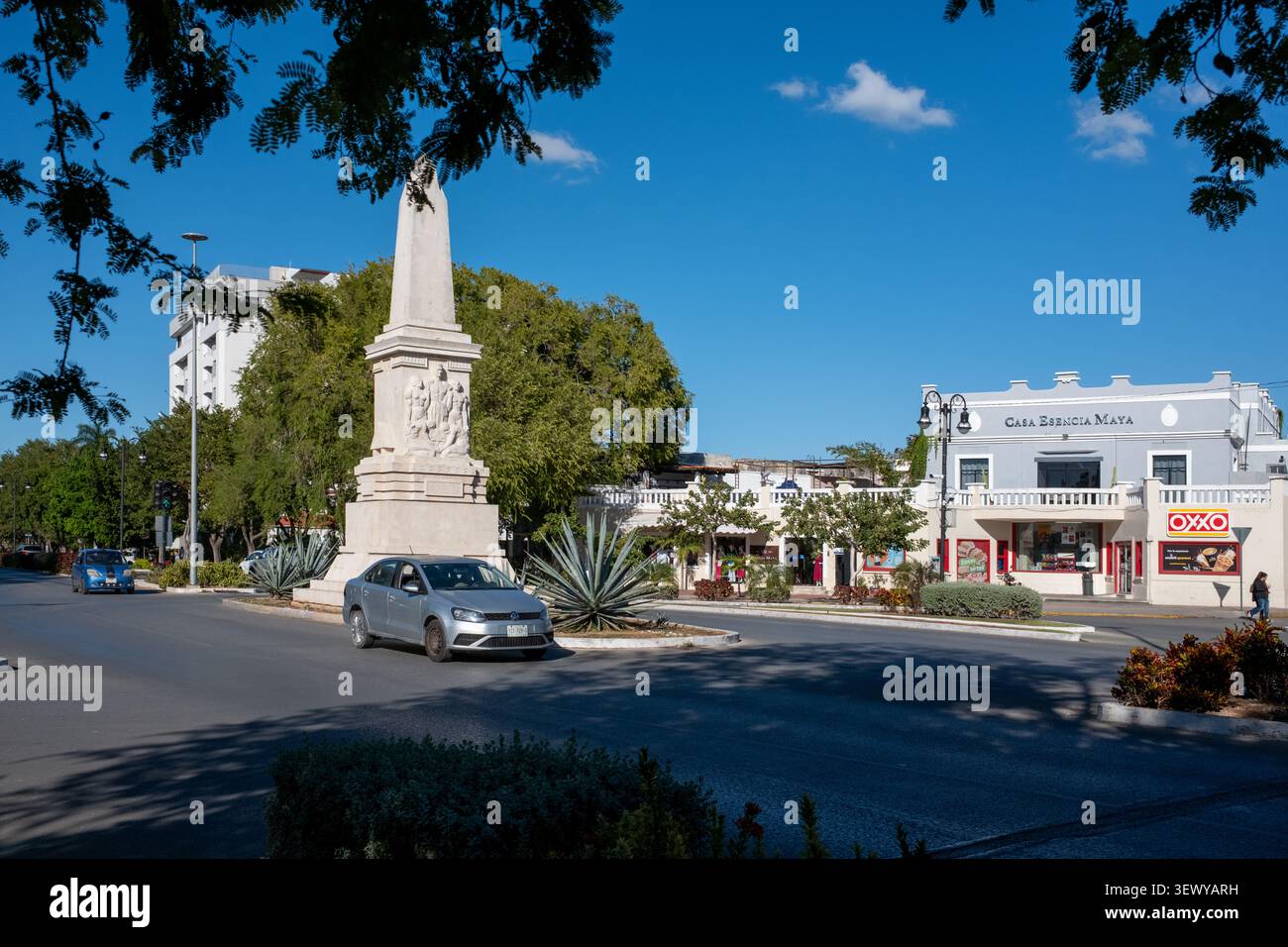 Paseo de Montejo in Merida Yucatan Mexico Stock Photo