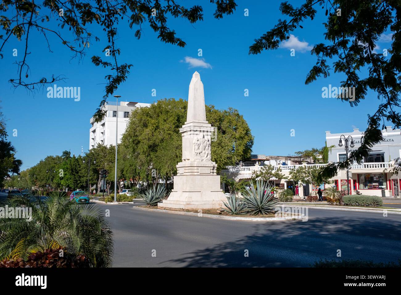 Paseo de Montejo in Merida Yucatan Mexico Stock Photo