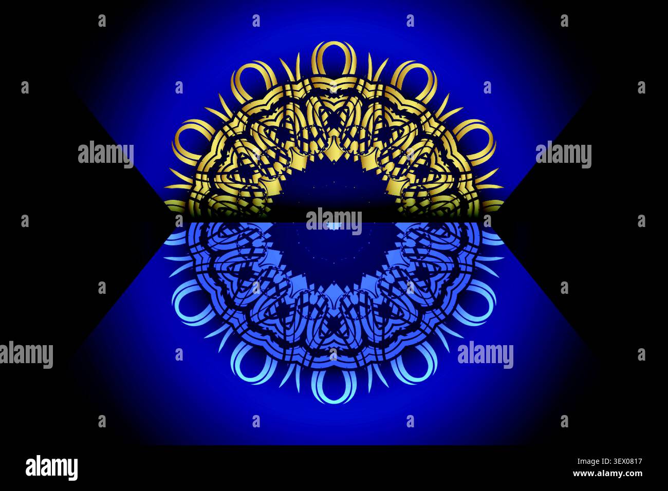 elegant abstract geometric gold pattern art Stock Vector