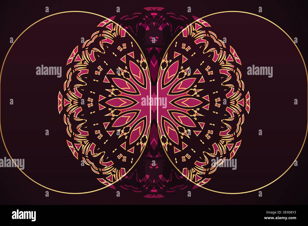 abstract geometric mandala color background Stock Vector