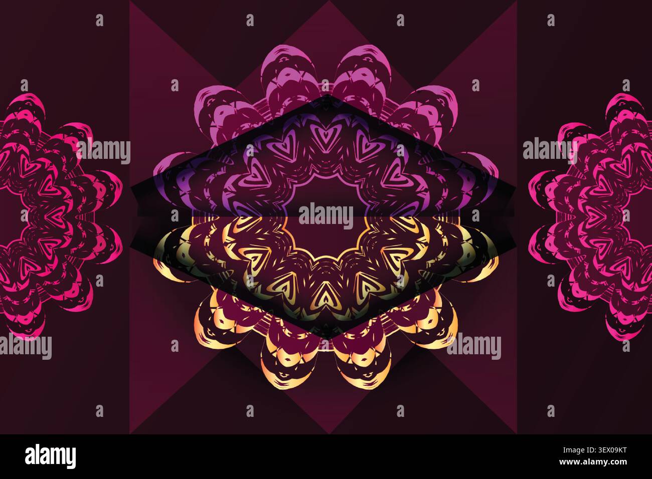 luxury glowing ornamental mandala texture Stock Vector