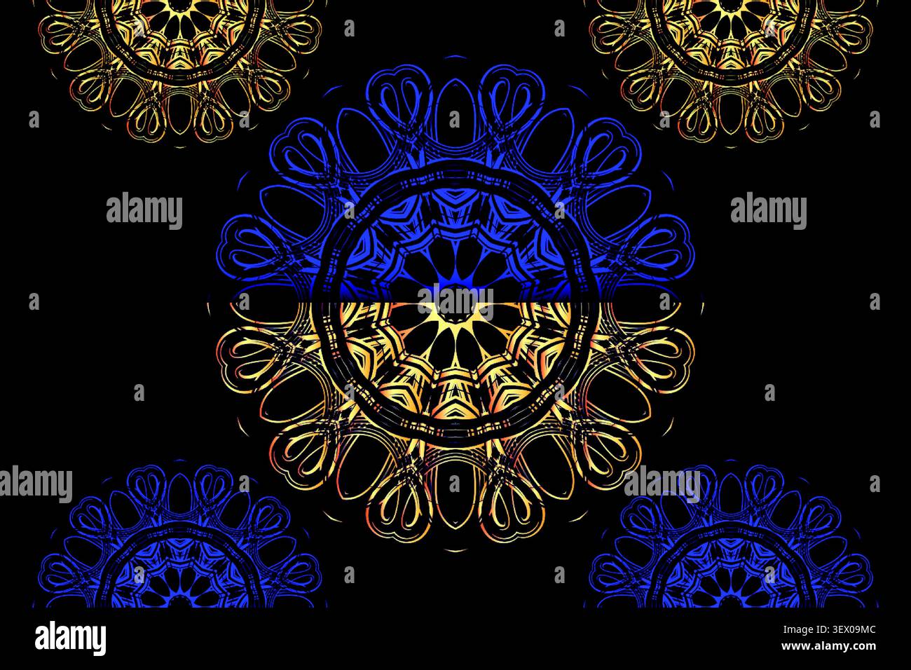 royal decorative mandala ornament backdrop Stock Vector