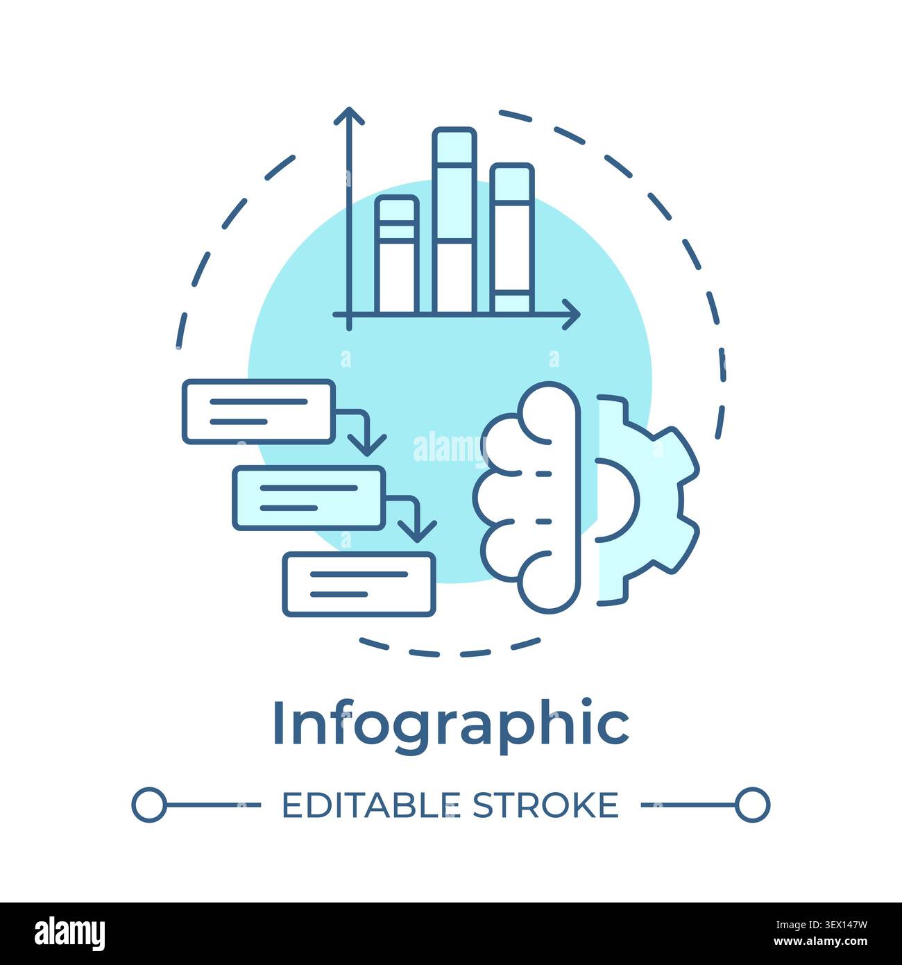Infographic soft blue concept icon Stock Vector