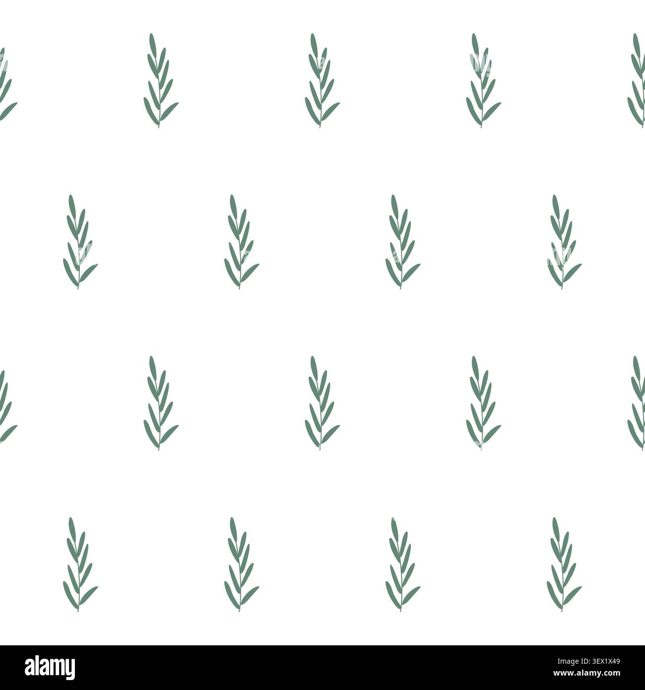 seamless botanical simple pattern with plants Stock Vector