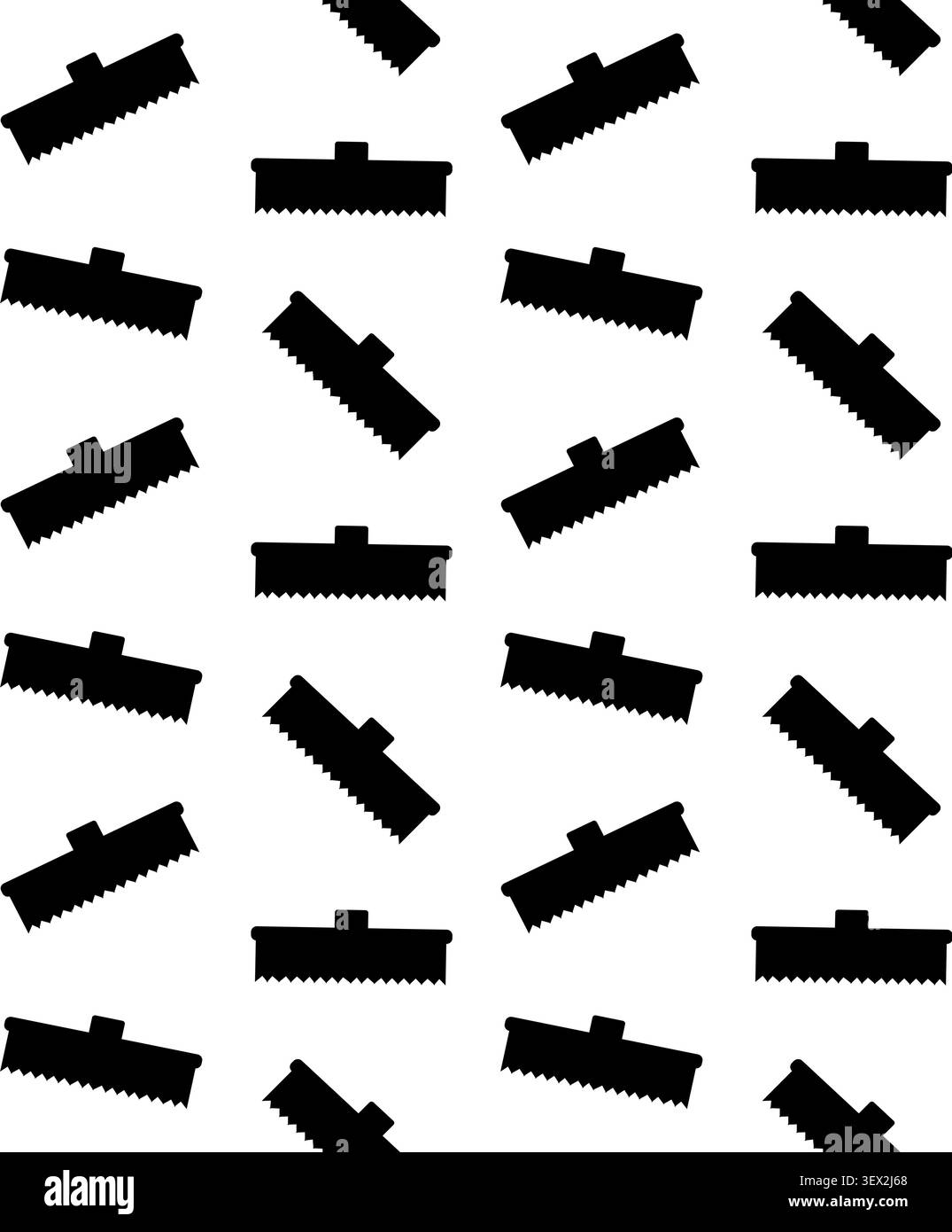 Vector seamless pattern of horse cleaning brush Stock Vector