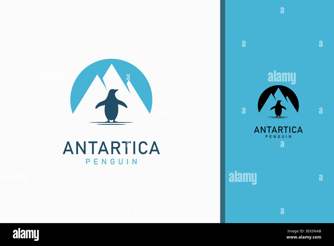 Antarctic penguin logo symbol icon design Stock Vector