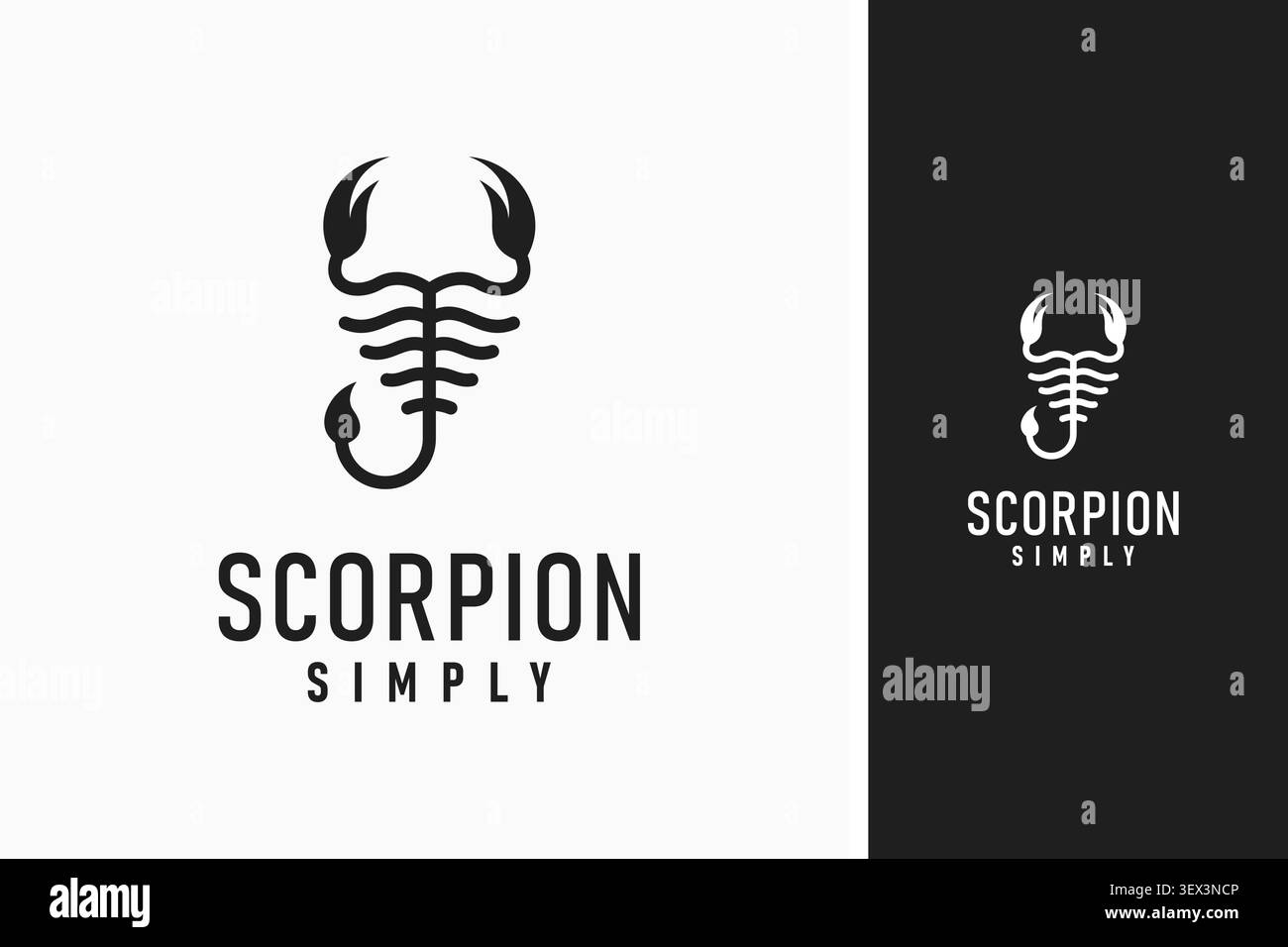 Simple scorpion logo symbol icon design Stock Vector