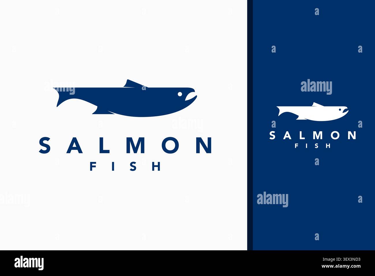 Salmon fish logo symbol icon design Stock Vector