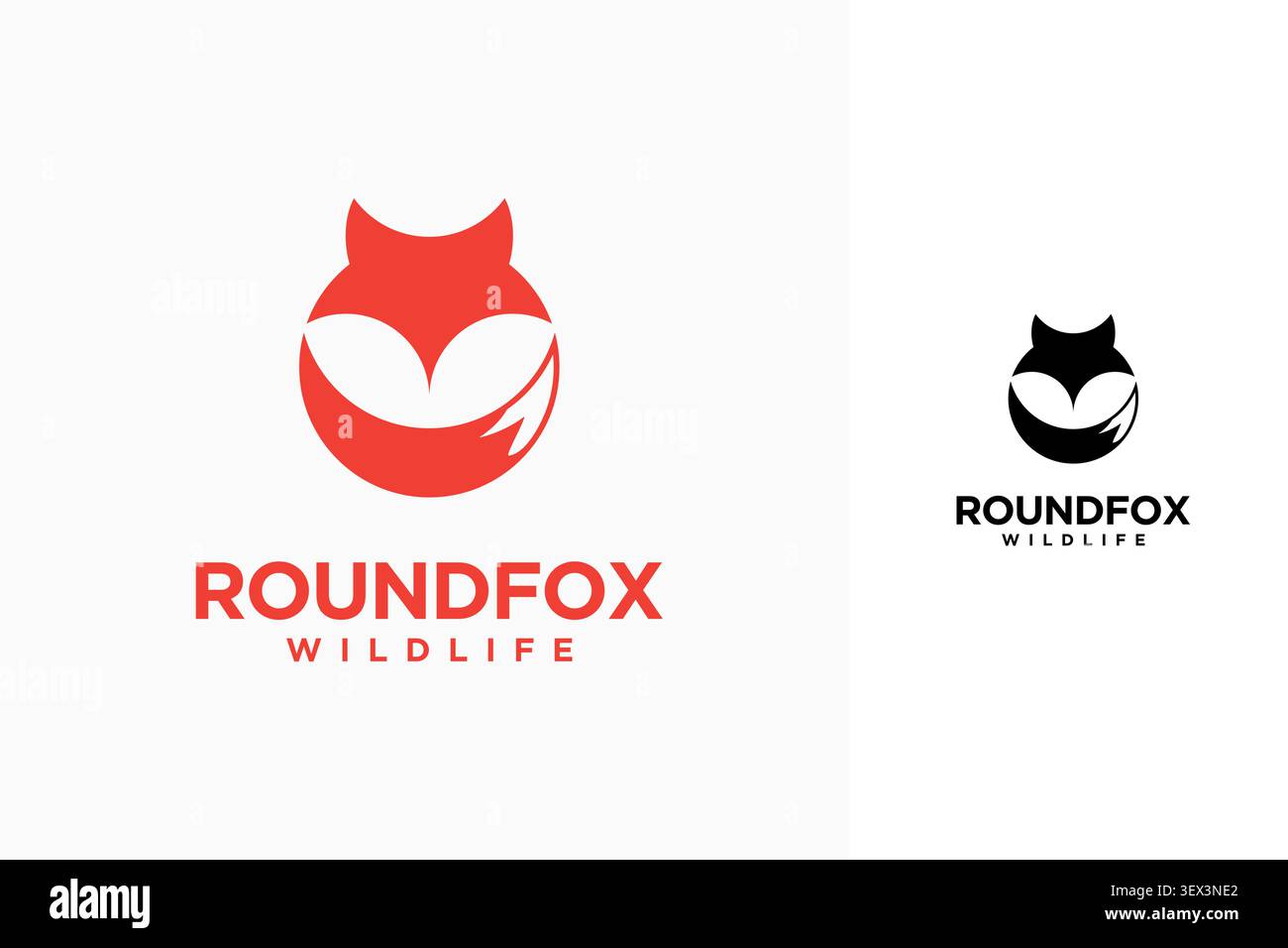 Circle fox logo symbol icon design Stock Vector