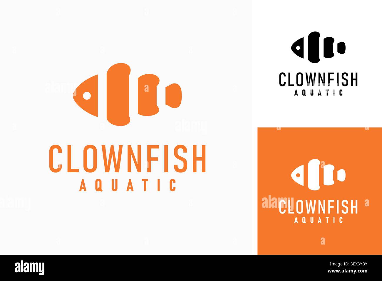 Clownfish logo symbol icon design Stock Vector