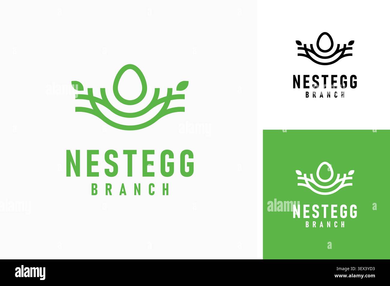 Nest egg logo symbol icon design Stock Vector