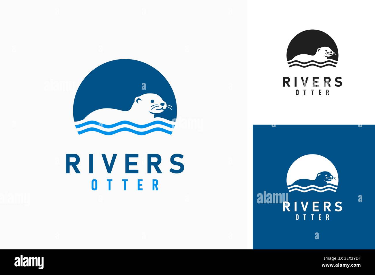 Otter logo symbol icon design Stock Vector