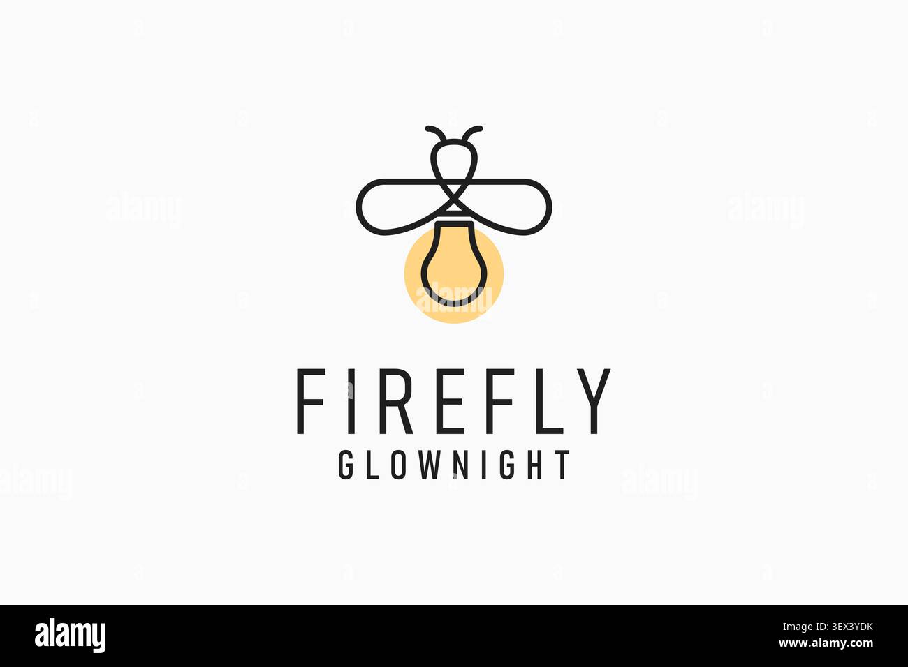 Firefly line logo symbol icon design Stock Vector