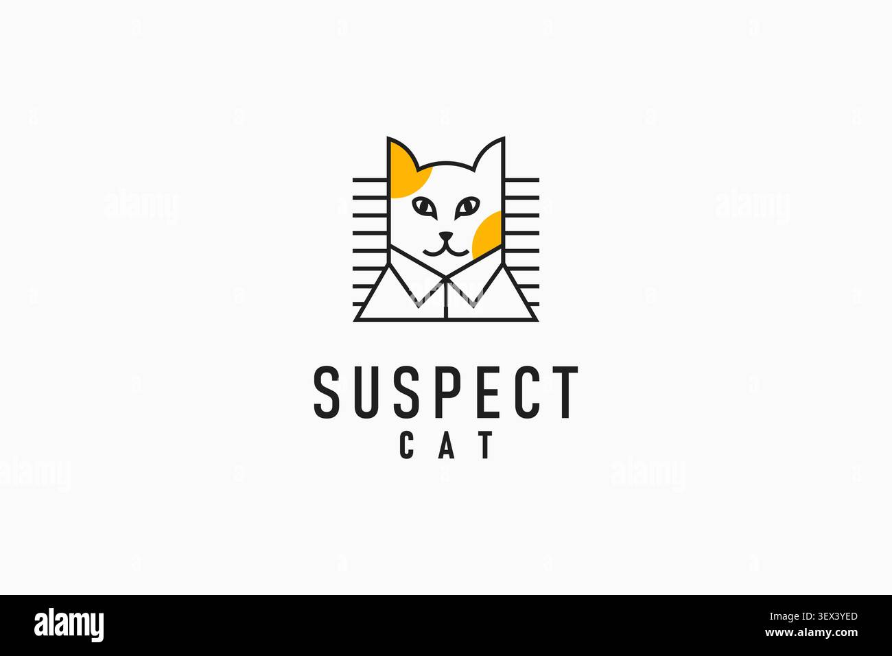 Cat suspect logo symbol icon design Stock Vector