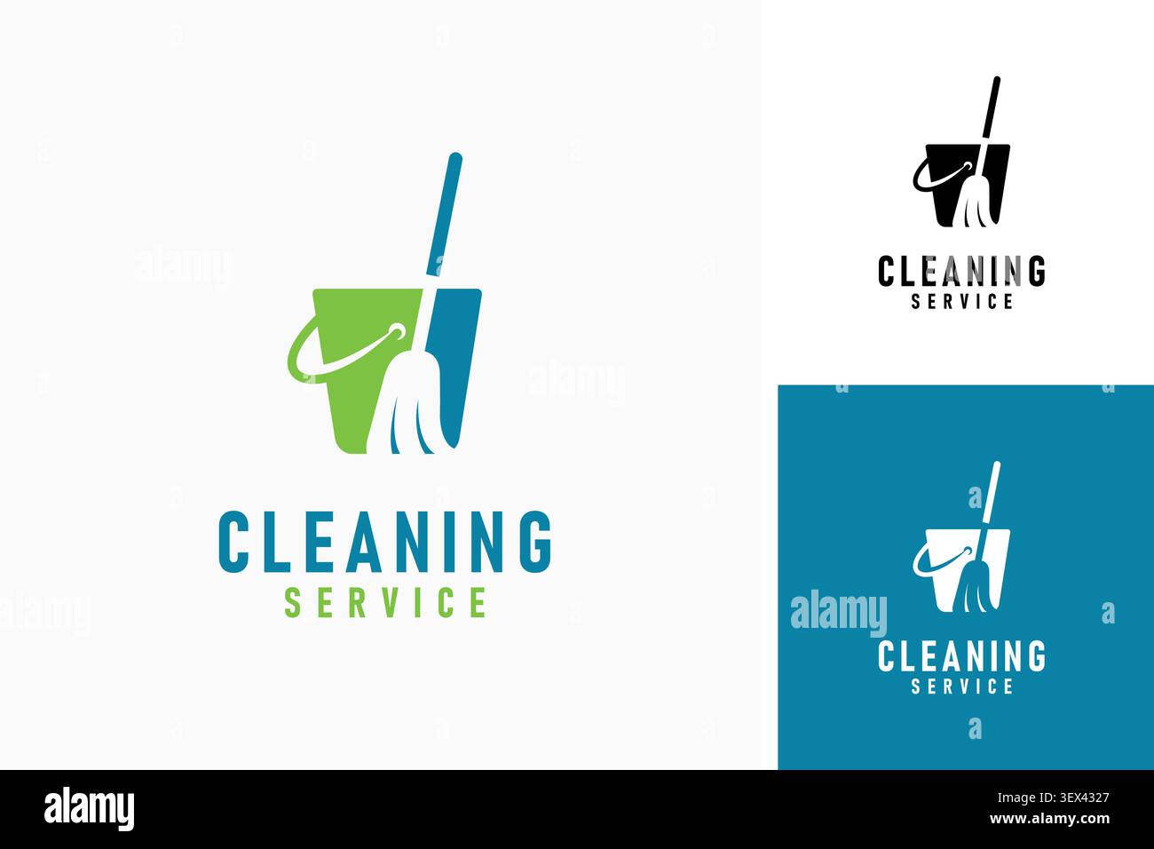 Cleaning service logo symbol icon design Stock Vector