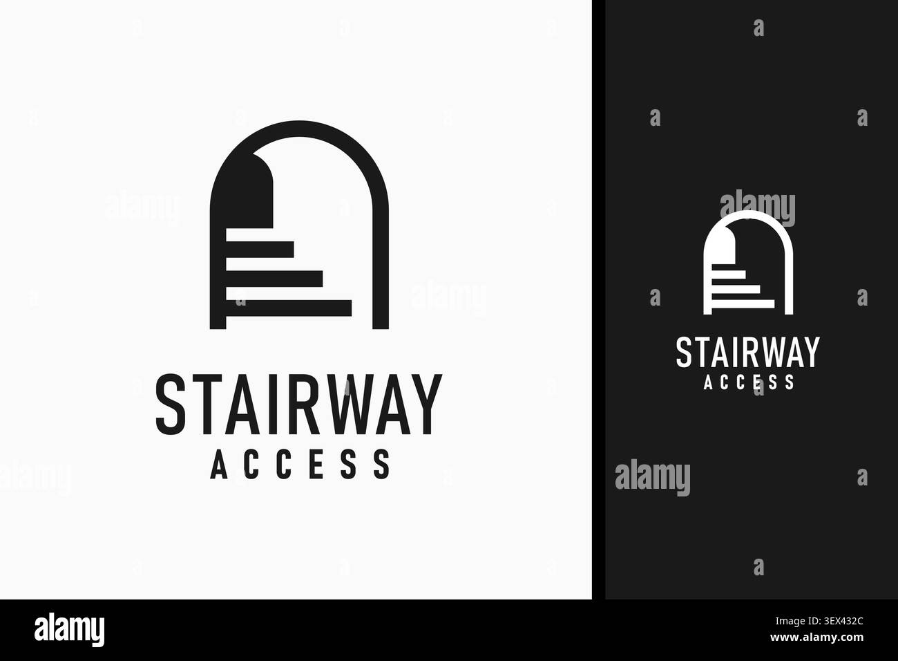 Stairway logo symbol icon design Stock Vector