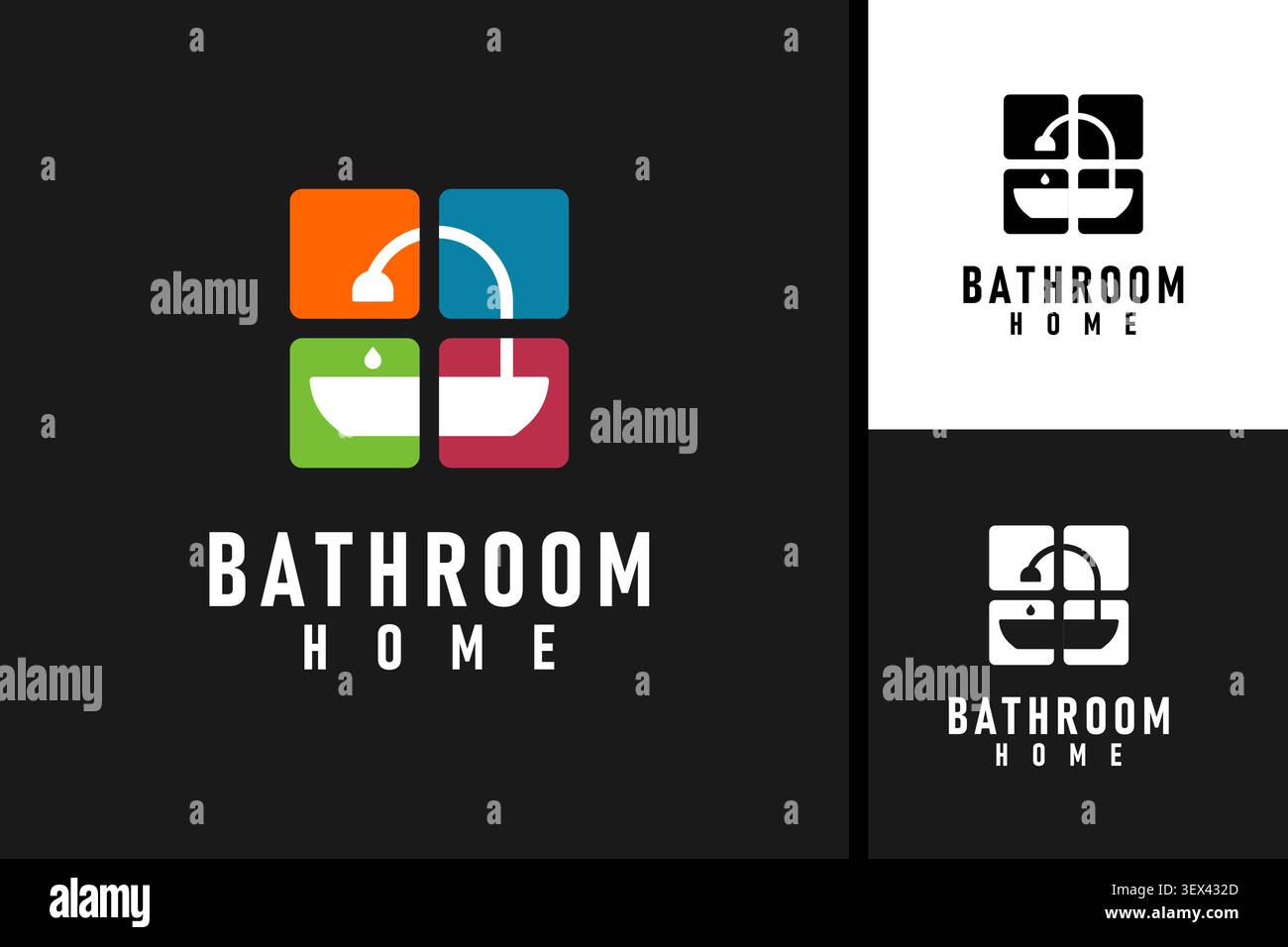Bathroom logo symbol icon design Stock Vector