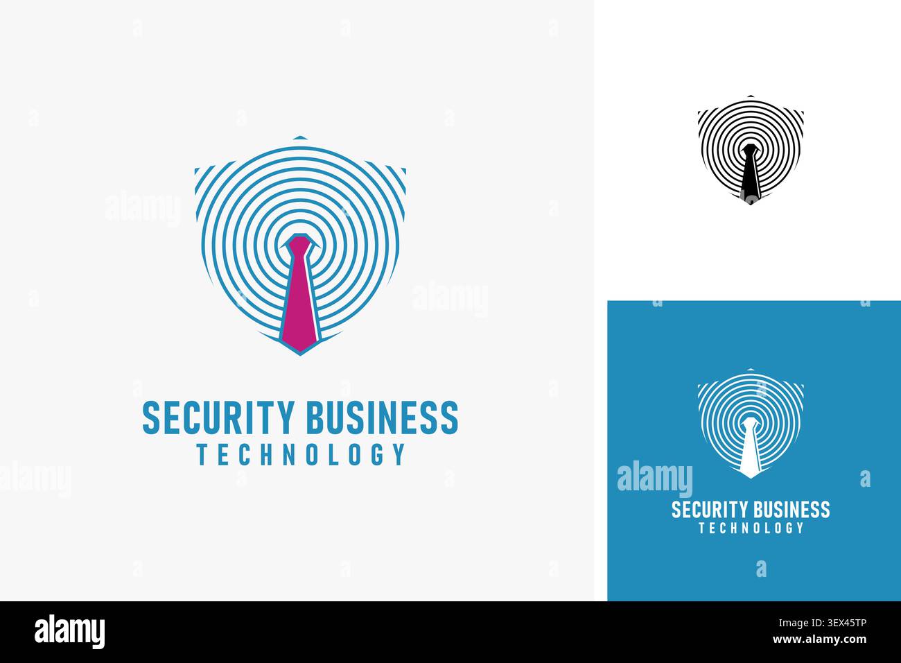 Security business technology logo symbol icon design Stock Vector
