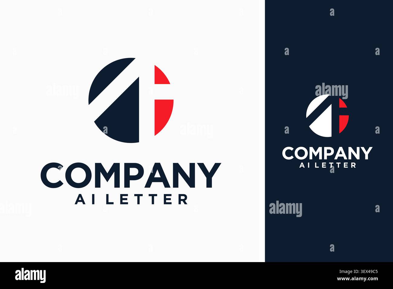 Letter AI logo symbol icon design Stock Vector