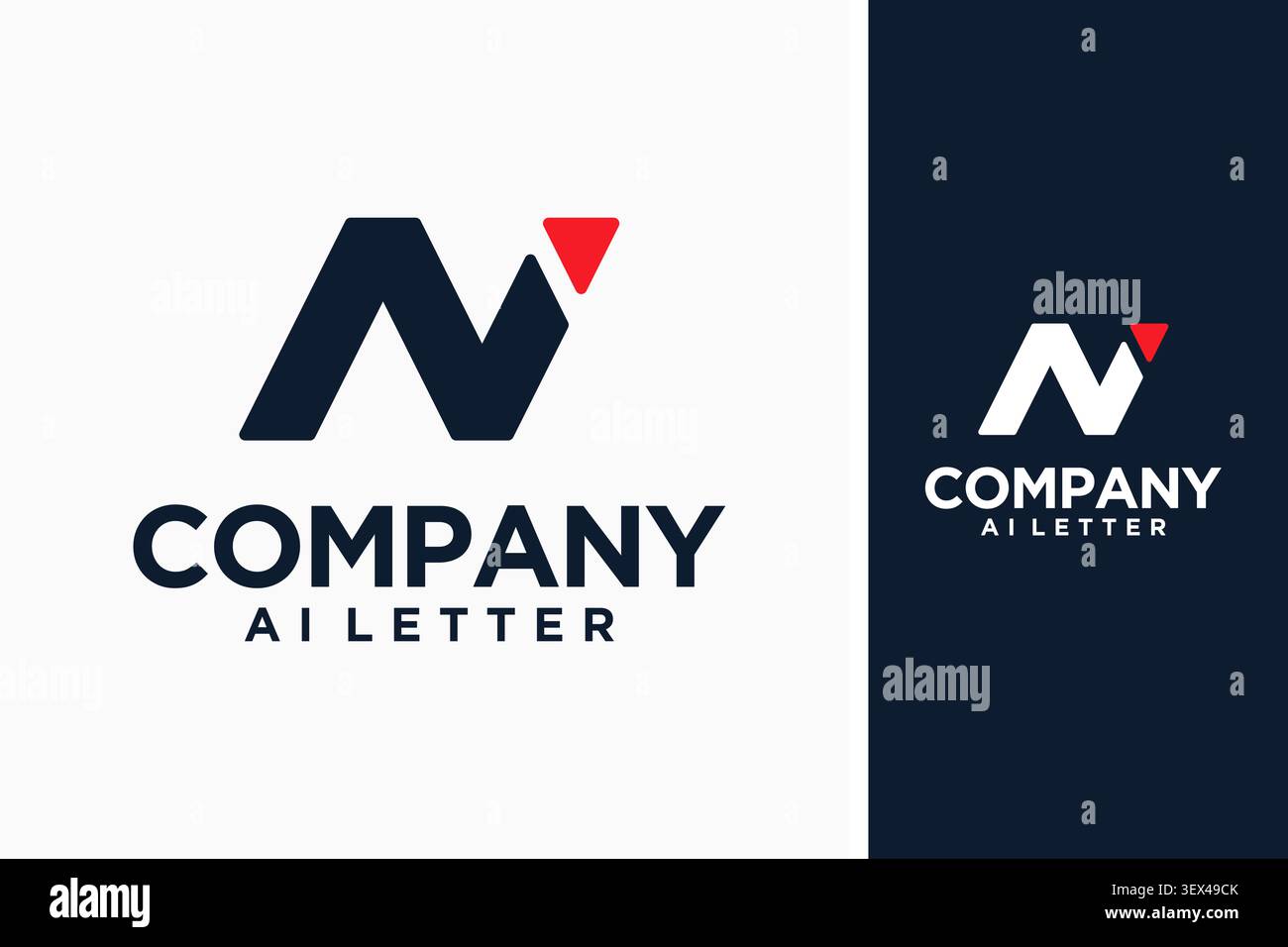Letter AI logo symbol icon design Stock Vector